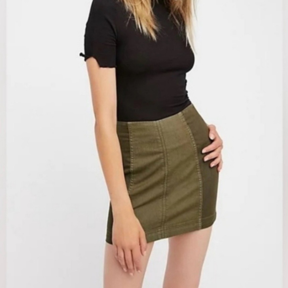 FREE PEOPLE MODERN FEMME MINI SKIRT